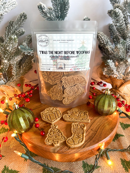 “TWAS THE NIGHT BEFORE WOOFMAS” Peanut Butter Banana Crunchies