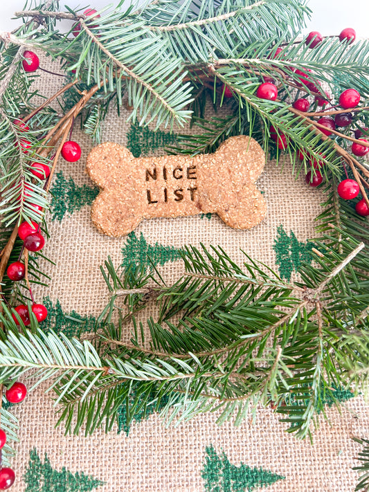 Nice List Stamped Bone