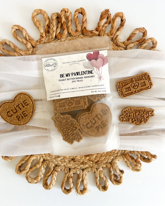 "BE MY PAWLENTINE" Peanut Butter Banana Crunchies